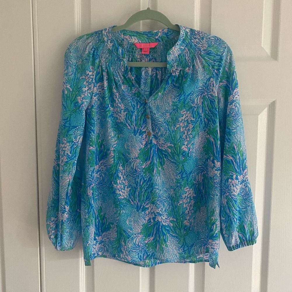 Lilly Pulitzer Elsa silk top